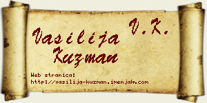 Vasilija Kuzman vizit kartica